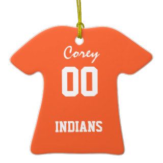 Custom Name and Number Sports Jersey V003J Ornament