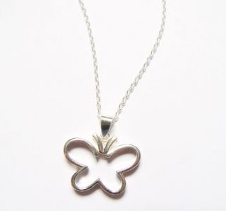 sterling  silver butterfly necklace by clutch and clasp