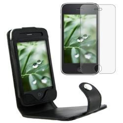 Leather Case with Belt Clip/ Screen Protector for Apple iPhone 3G/ 3GS Eforcity Cases & Holders