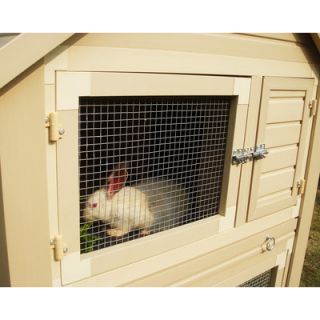 New Age Pet Huntington Townhouse Rabbit Hutch in Natural Cedar