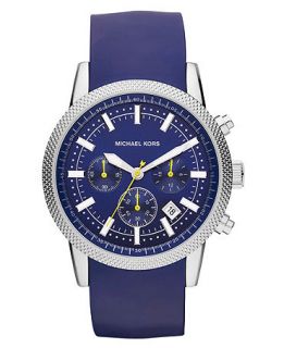 Michael Kors Mens Chronograph Scout Blue Silicone Strap Watch 43mm MK8240   Watches   Jewelry & Watches