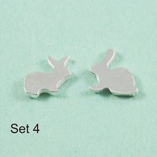 sterling silver rabbit earrings by fragment designs