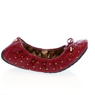 Me Too "Linx" Quilted Leather Ballet Flat with Studs