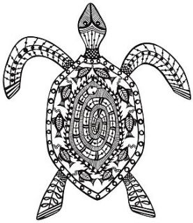 turtle print by folk art papercuts by suzy taylor