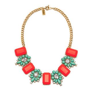 pink and turquoise statement necklace by anna lou of london