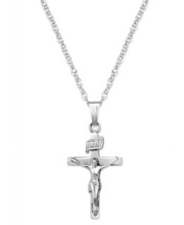 Giani Bernini Sterling Silver Necklace, Crucifix Pendant   Necklaces   Jewelry & Watches