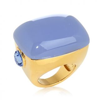 Hutton Wilkinson Statement Jewelry Cabochon and Faceted Stone Dome Ring