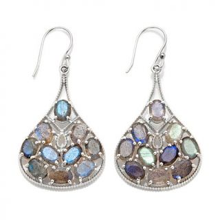 Himalayan Gems™ Gemstone Cluster Pear Shaped Drop Earrings