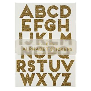 glitter alphabet stickers set   250 letters by little baby company
