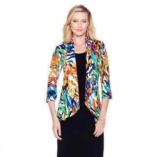 Slinky® Brand "Alissa" Printed Drape Front Jacket