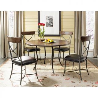 Hillsdale Furniture Cameron Wood, Metal Round Dining Set, X Chairs