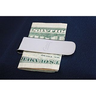 Silver plated Monogrammed Elongated Money Clip Other Business Gifts
