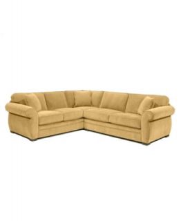 Devon Fabric Sectional Sofa, 2 Piece 111W x 98D x 29H   Furniture