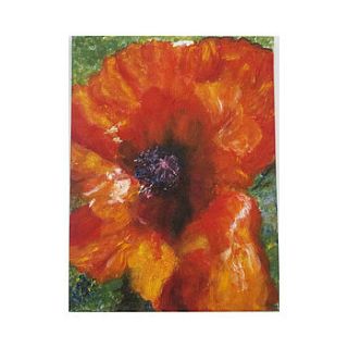 oil painting face of a giant poppy by mimi tobot art