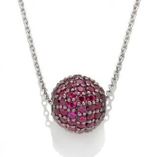 Jean Dousset 1.96ct Absolute™ Sterling Silver Ball Pendant with 17" Chain