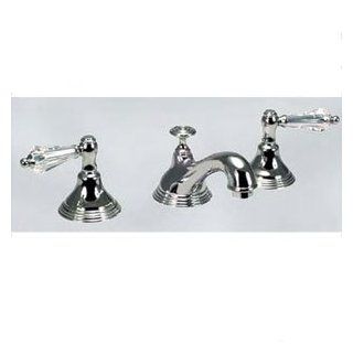 Andre Collection 2301 2H236 Black Black Crystal Lever 236 Bathroom Faucets 8" Widespread Lav Faucet   Bathroom Sink Faucets  