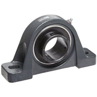 Browning VPS 235 Pillow Block Ball Bearing, 2 Bolt, Setscrew Lock, Contact and Flinger Seal, Cast Iron, Inch, 2 3/16" Bore, 2 1/2" Base To Center Height