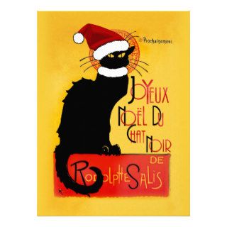 Joyeux Noël Du Chat Noir Invitation
