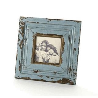 distressed blue wooden frame by mr mcgregors