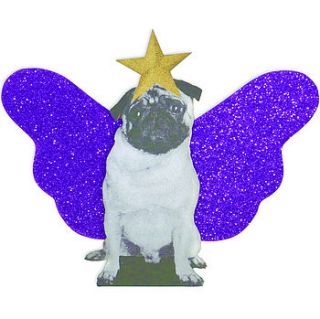 pug christmas tree topper by spotted