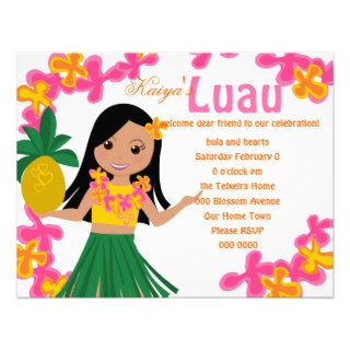 Summer Hula Personalized Invites