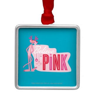 Believe in the Pink Christmas Ornaments