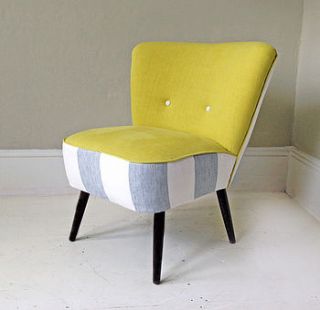 1940's cocktail chair in alchemilla by hickey and dobson