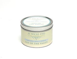 lily of the valley natural wax candle by at wicks end