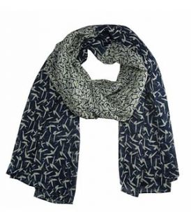 birds print scarf by bella bazaar
