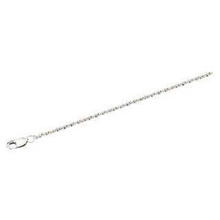 Sterling Silver 20 Inch Reverse Rope Chain Chain Necklaces Jewelry