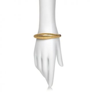 Bellezza Bronze Beaded High Polished Hinged Bangle Bracelet