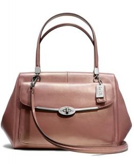 COACH MADISON MADELINE EAST/WEST SATCHEL IN METALLIC LEATHER   COACH   Handbags & Accessories