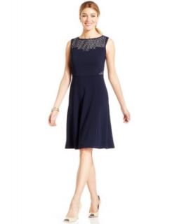 Anne Klein Petite Cap Sleeve Crochet Lace Dress   Dresses   Women