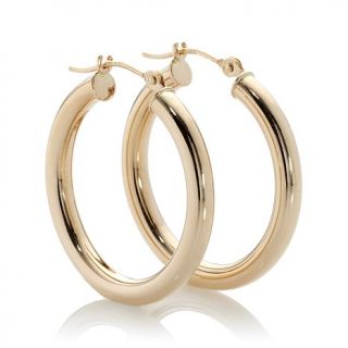 Shop Jewelry Earrings Hoop 14K Gold Polished Hoop Earrings   15/16