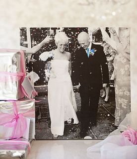 personalised wedding photo canvas by the poetry studio