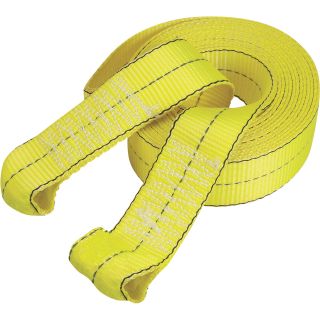 Highland Reflective Tow Strap with Loop Ends — 2in. x 20ft., 17,000-Lb. Capacity  Tow Chains, Ropes   Straps