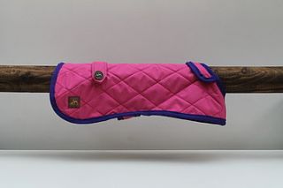 quilted waterproof dog coat by country and twee