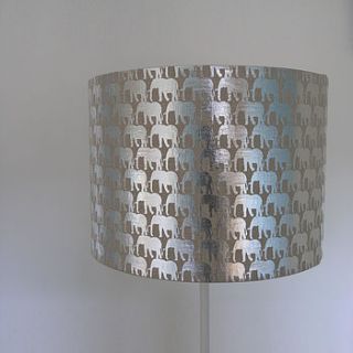 children's elephant linen lampshade by emma purdie