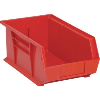 Quantum Storage Heavy-Duty Ultra Stacking Bins — 13 5/8in. x 8 1/4in. x 6in. Size, Carton of 12  Ultra Stack   Hang Bins