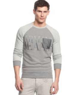 Armani Jeans Varsity Crew Neck Sweater   Sweaters   Men
