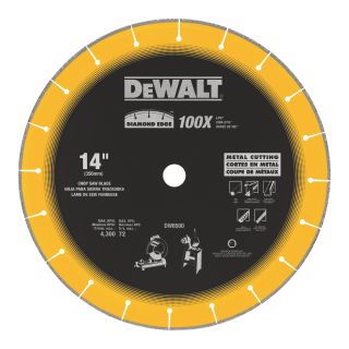 DEWALT Diamond Edge Chop Saw Blade — 14in. x 1in., Model# DW8500
