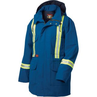 Tough Duck Flame-Resistant Parka with Reflective Stripes — Big Sizes  Flame Resistant Coats