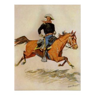 A Cavalry Officer by Remington, Vintage Military Posters