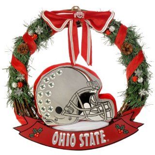 NCAA Ohio State Buckeyes 20 Inch Helmet Door Wreath  Ohio State Collectibles  Sports & Outdoors