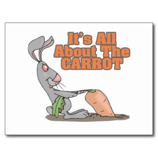 all about the carrot funny bunny rabbit cartoon postcard