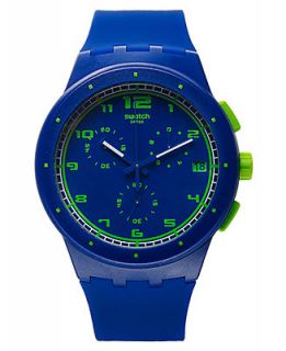 Swatch Watch, Unisex Swiss Chronograph Blue C Silicone Strap 42mm SUSN400   Watches   Jewelry & Watches