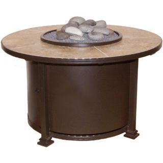 Casual Fireside Santorini Fire Pit with Sand Tile