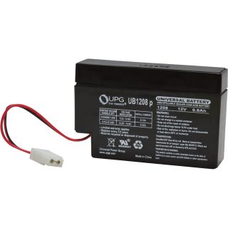 UPG Sealed Lead-Acid Battery — AGM-type, 12V, 0.8 Amps, Model# UB 1208P  Automotive Batteries