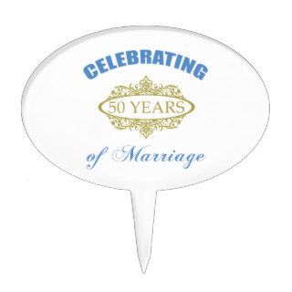 Celebrating 50 Years Of Marriage Cake Toppers