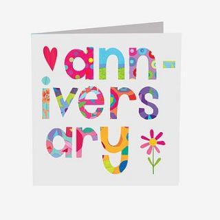 sparkly anniversary card by square card co